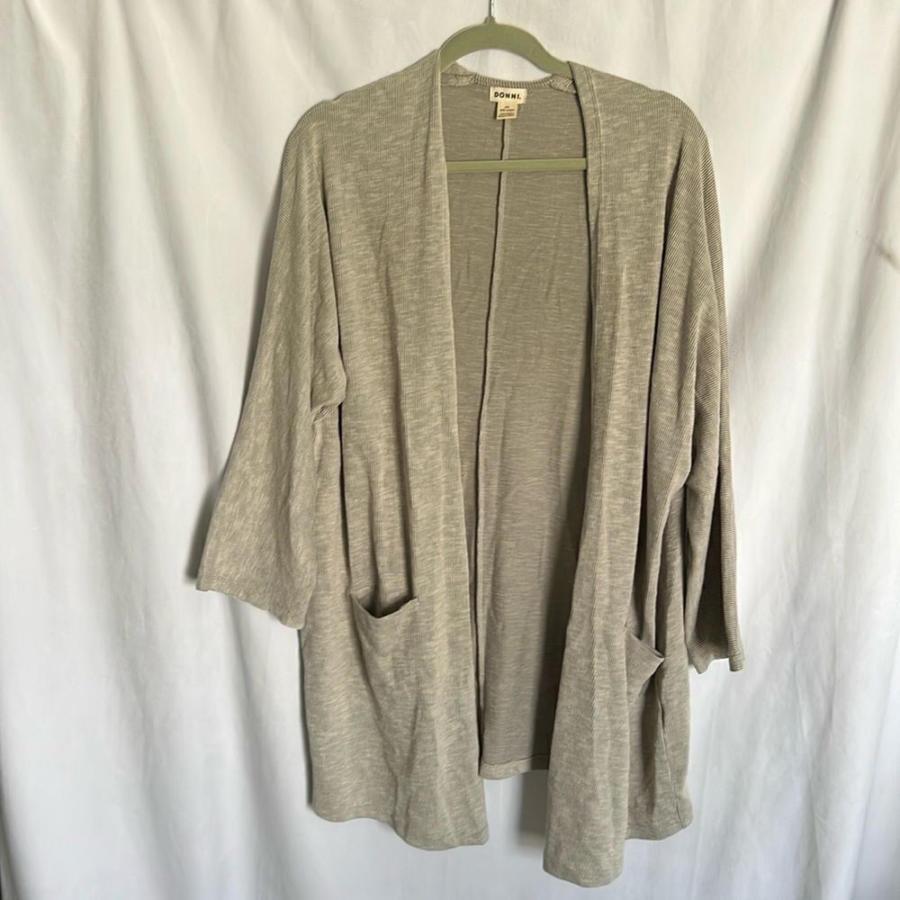 DONNI. One size fits most (all) oatmeal cream colored cardigan